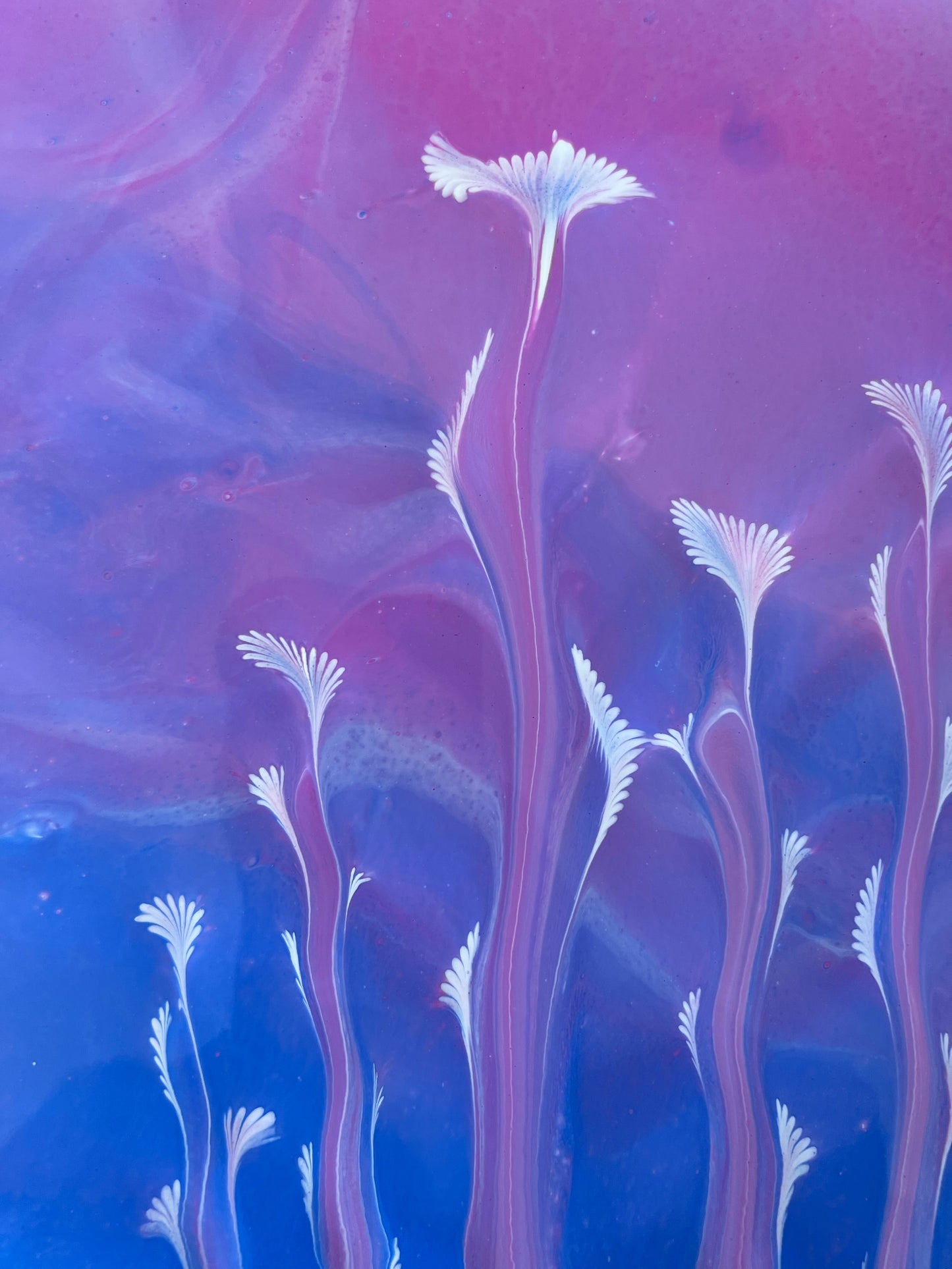 Blue Pink Undersea Flowers