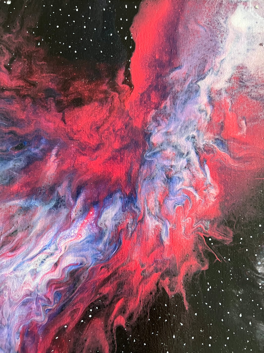 Crimson Nebula- Star Art